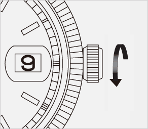 リューズを開放する